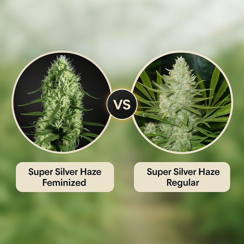Super Silver Haze (Greenhouse Seed Co) vs Super Silver Haze (Mr Nice Seedbank) cannabis seeds comparison
