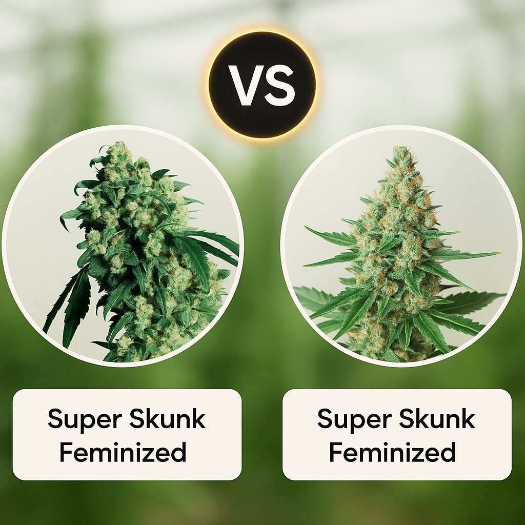 Super Skunk (Sensi Seeds) vs Super Skunk (G13 Labs) cannabis seeds comparison