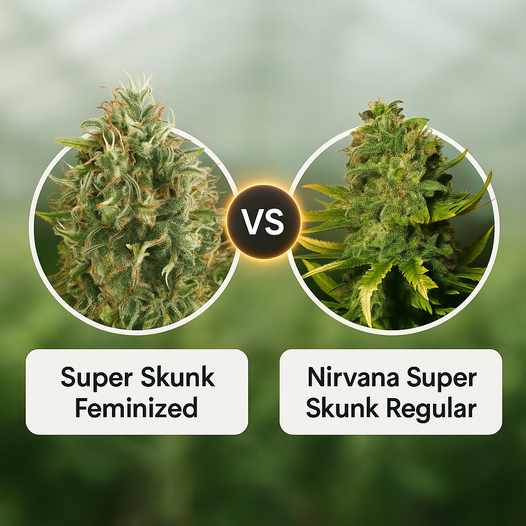 Super Skunk (Vision Seeds) vs Nirvana Super Skunk (Nirvana Seeds) cannabis seeds comparison
