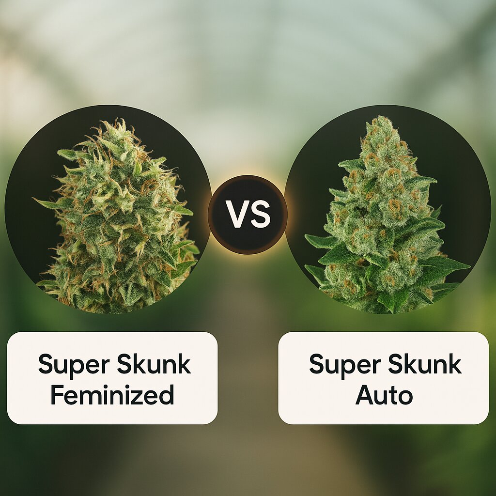 Super Skunk (Vision Seeds) vs Super Skunk Auto (Dr Krippling) cannabis seeds comparison