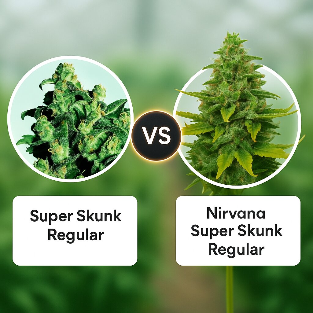 Super Skunk (Sensi Seeds) vs Nirvana Super Skunk (Nirvana Seeds) cannabis seeds comparison