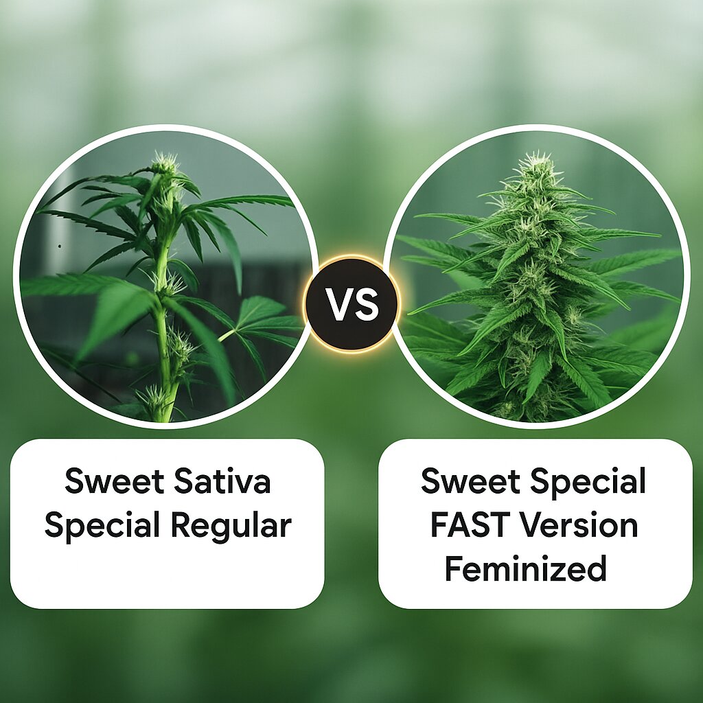 Sweet Sativa Special (Sativa SeedBank) vs Sweet Special FAST Version (Sweet Seeds) cannabis seeds comparison