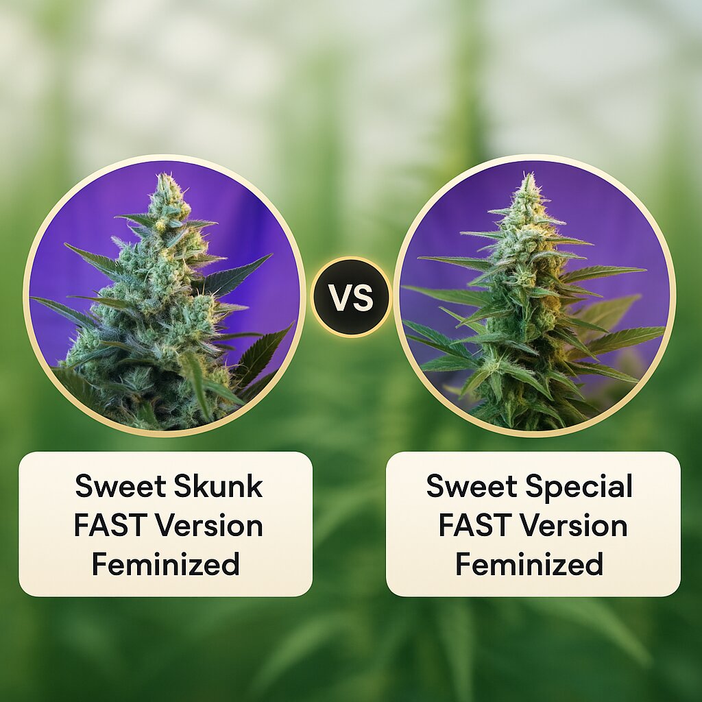 Sweet Skunk FAST Version (Sweet Seeds) vs Sweet Special FAST Version (Sweet Seeds) cannabis seeds comparison