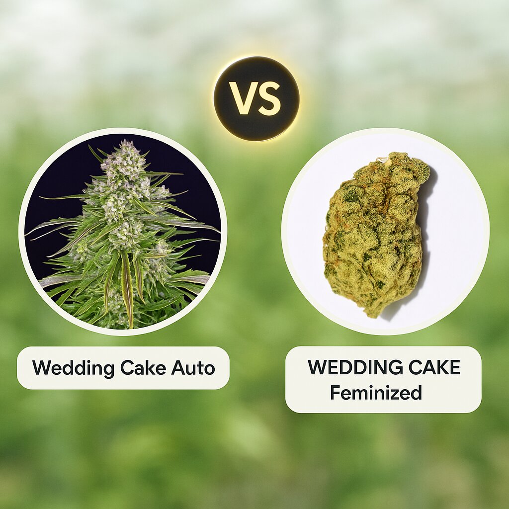 Wedding Cake Auto (Barneys Farm) vs WEDDING CAKE (Bighead Seeds) cannabis seeds comparison