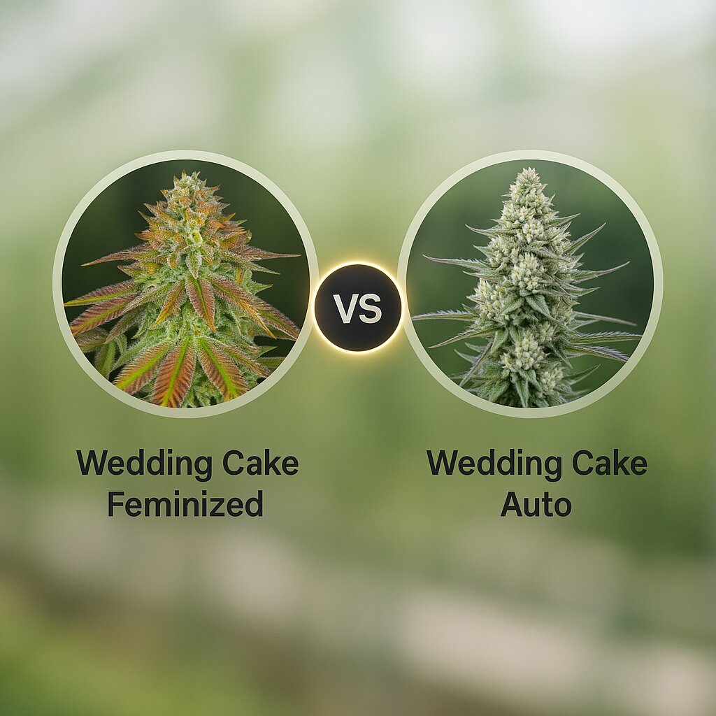 Wedding Cake (Barneys Farm) vs Wedding Cake Auto (Barneys Farm) cannabis seeds comparison