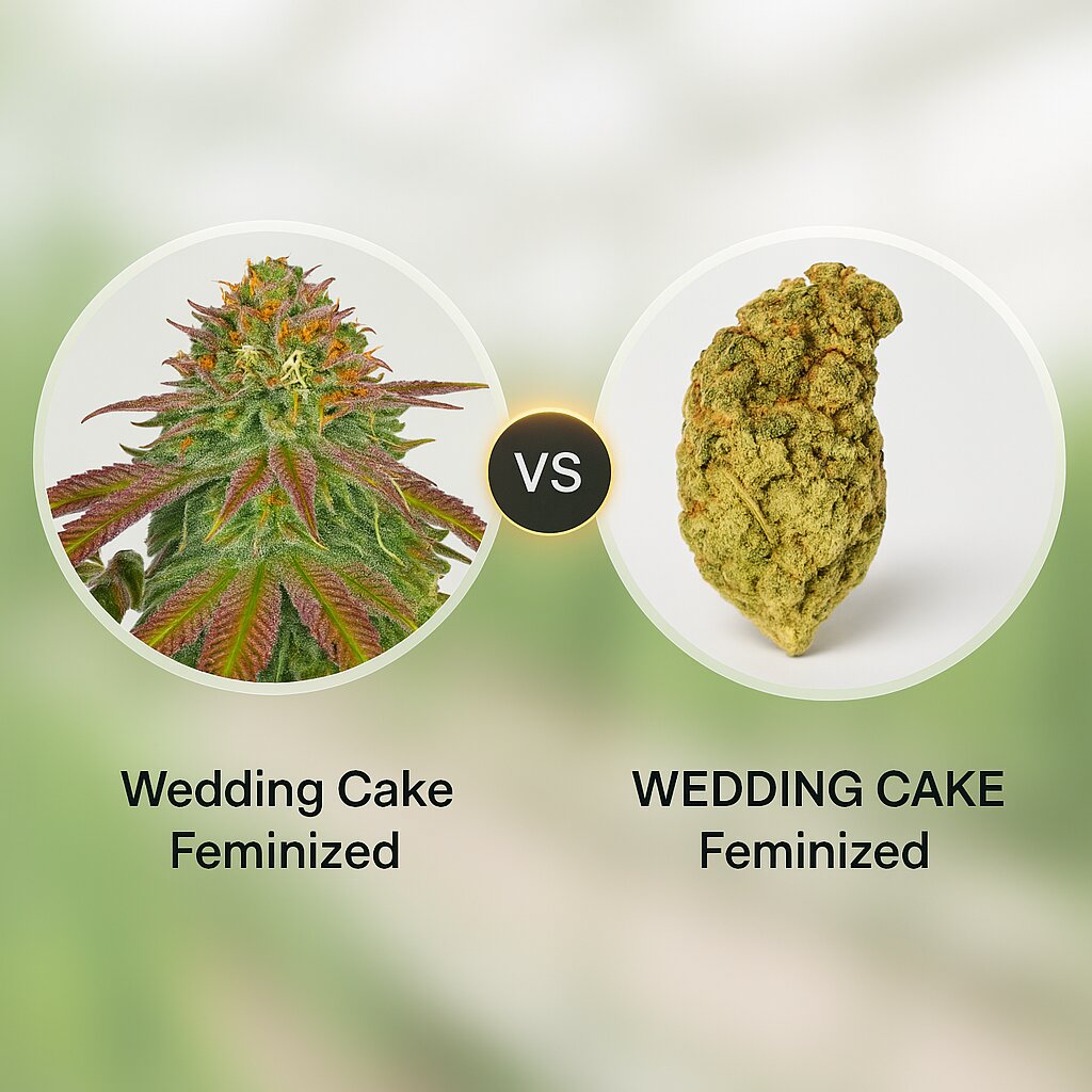 Wedding Cake (Barneys Farm) vs WEDDING CAKE (Bighead Seeds) cannabis seeds comparison