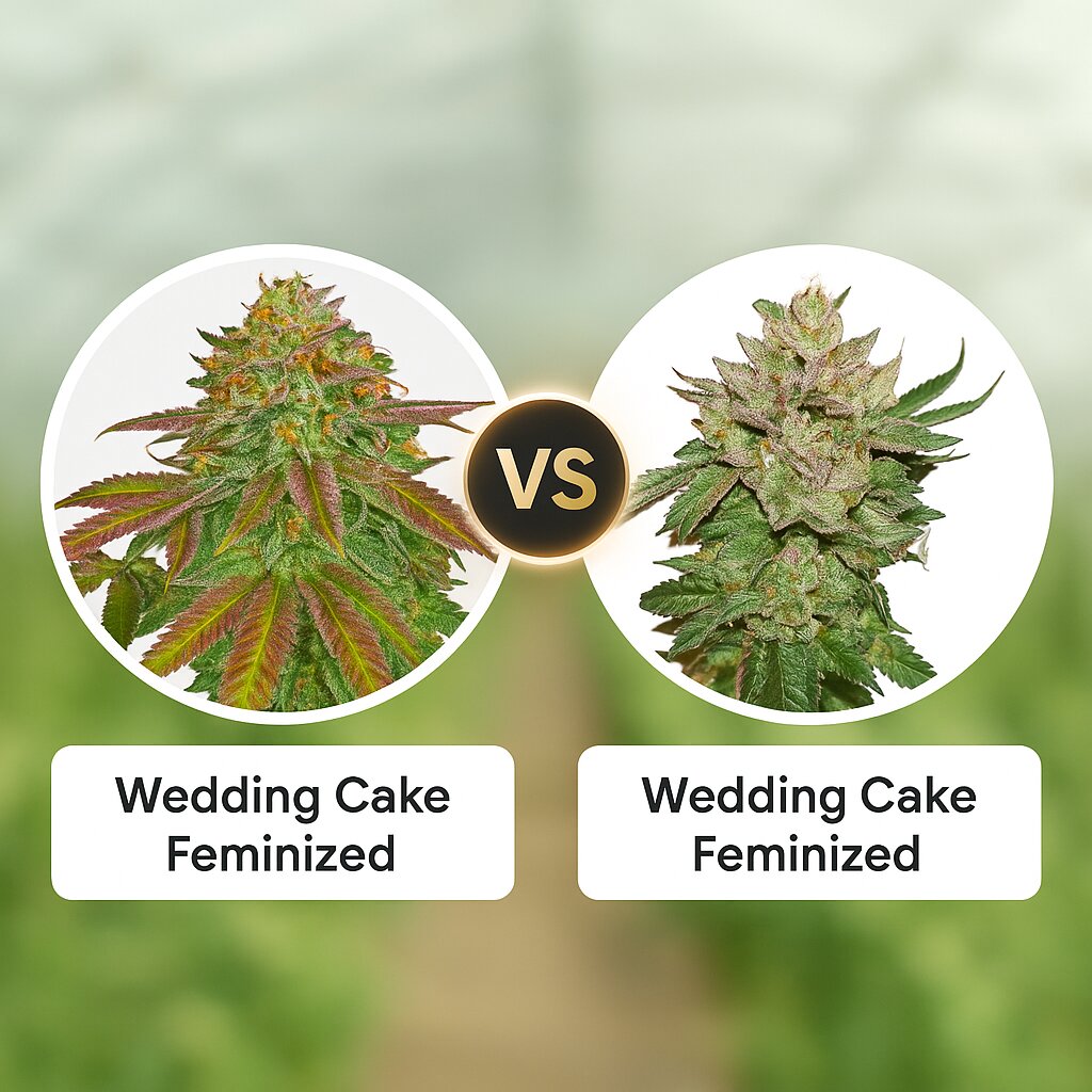 Wedding Cake (Barneys Farm) vs Wedding Cake (Seed Stockers) cannabis seeds comparison