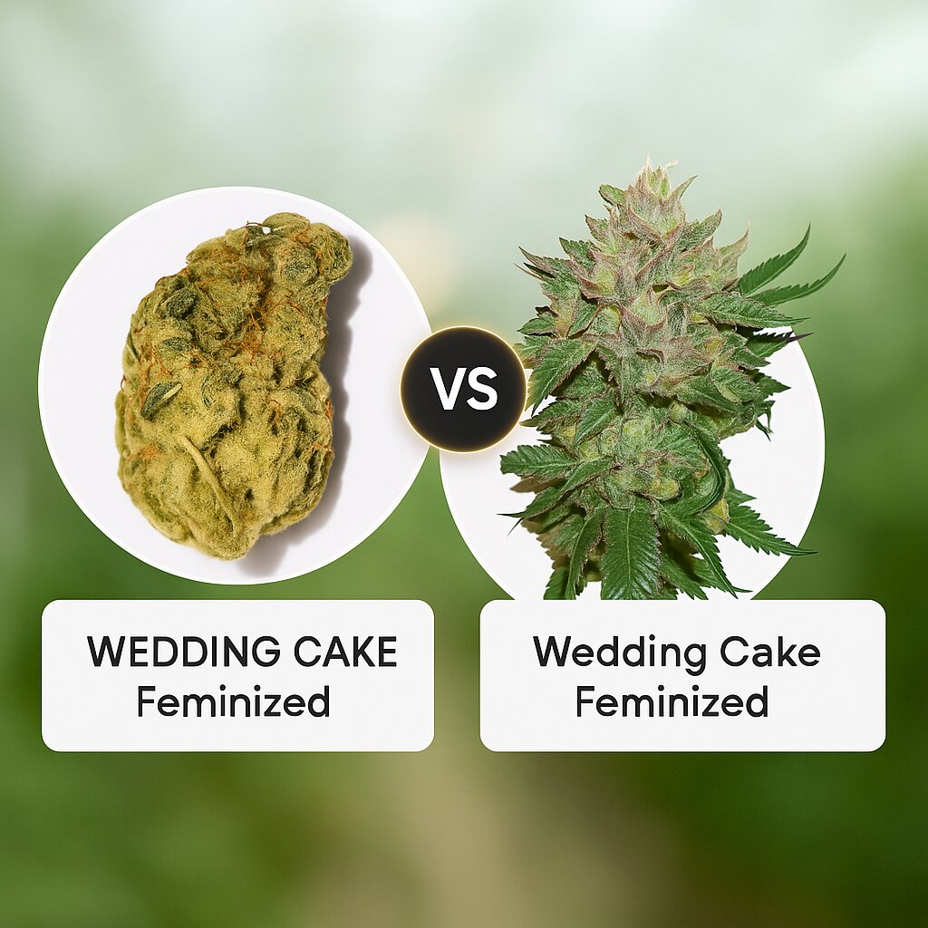 WEDDING CAKE (Bighead Seeds) vs Wedding Cake (Seed Stockers) cannabis seeds comparison