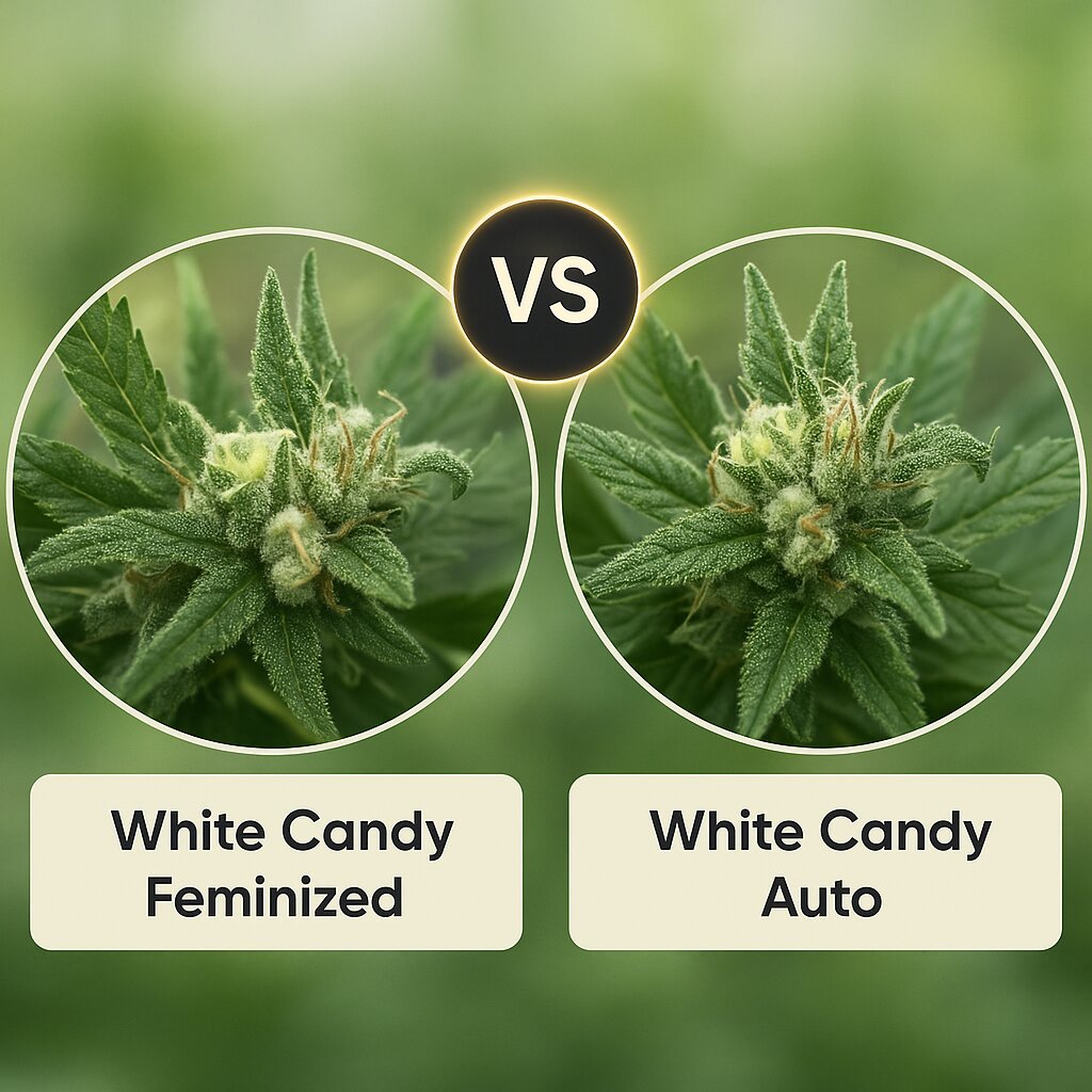 White Candy (z710 Genetics) vs White Candy Auto (z710 Genetics) cannabis seeds comparison