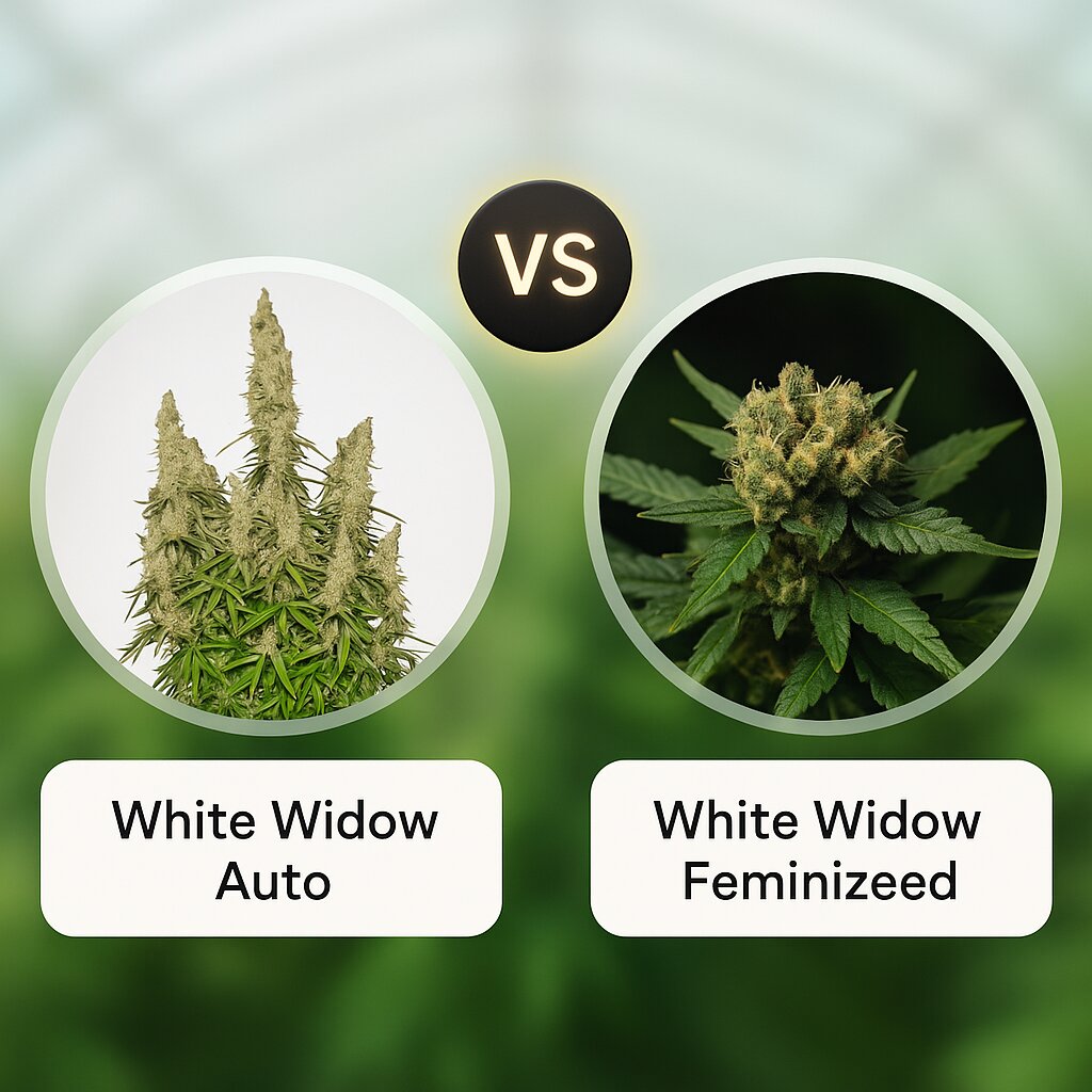 White Widow Auto (Seed Stockers) vs White Widow (Bulldog Seeds) cannabis seeds comparison
