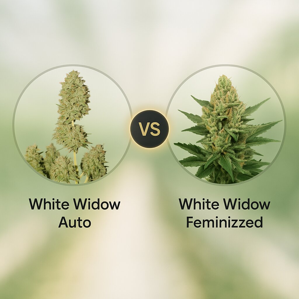 White Widow Auto (Seedsman) vs White Widow (Bulldog Seeds) cannabis seeds comparison