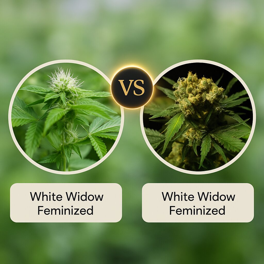 White Widow (Medical Seeds) vs White Widow (Bulldog Seeds) cannabis seeds comparison