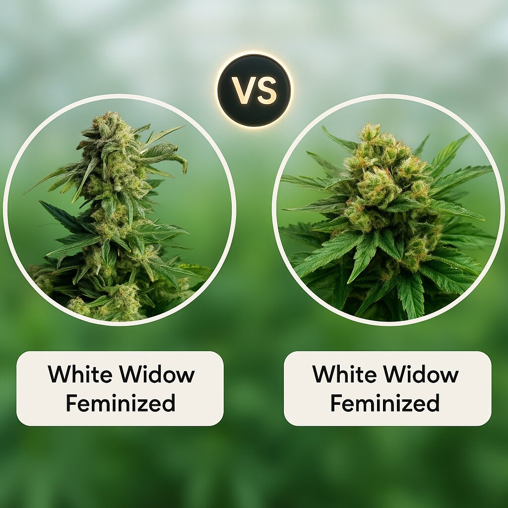 White Widow (Seedsman) vs White Widow (Bulldog Seeds) cannabis seeds comparison